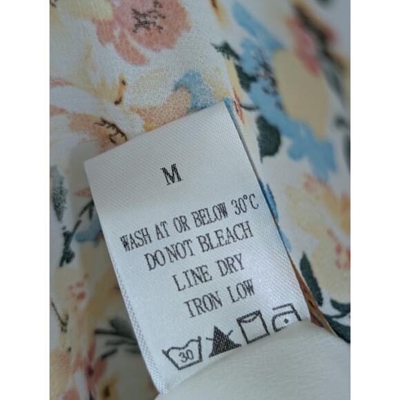 Pink Lilly Floral Summer Mini Dress Multicolor Sleeveless Casual Women's Size M - Picture 15 of 15